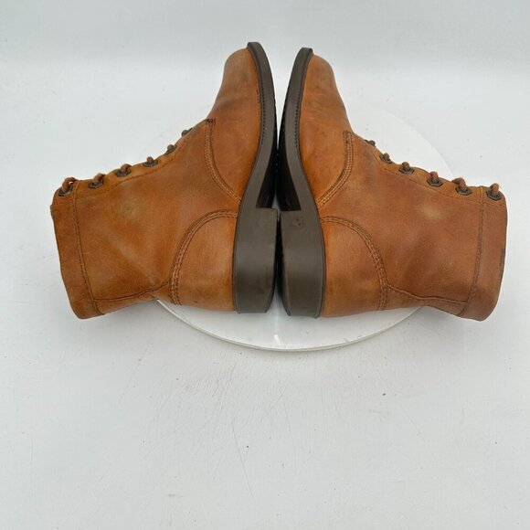 Kodiak Men Size 8 722187CAR Brown Tan Leather Plain Toe Lace Up Ankle Boot - Picture 6 of 11